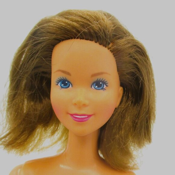 Vintage 1966 Mattel Barbie Doll Twist Turn Body 1979 Head Rooted Frosted Hair Bl - Picture 1 of 5